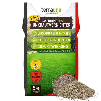 Rasendünger mit Unkrautvernichter
