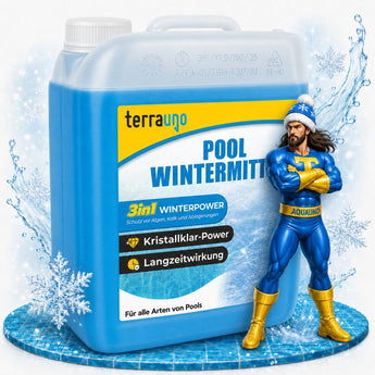 TerraUno Pool Wintermittel Angebot – 3in1 Winterpower Konzentrat gegen Algen, Kalk und Ablagerungen