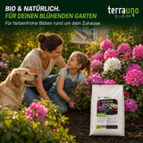 BIO-Dünger Blühfreude für blühende Rhododendren im Familiengarten – natürlich und tierfreundlich