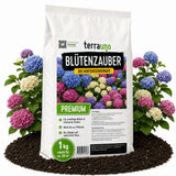 Blütenzauber BIO Hortensiendünger 1 kg von TerraUno – organischer Spezialdünger für prächtige Hortensienblüten
