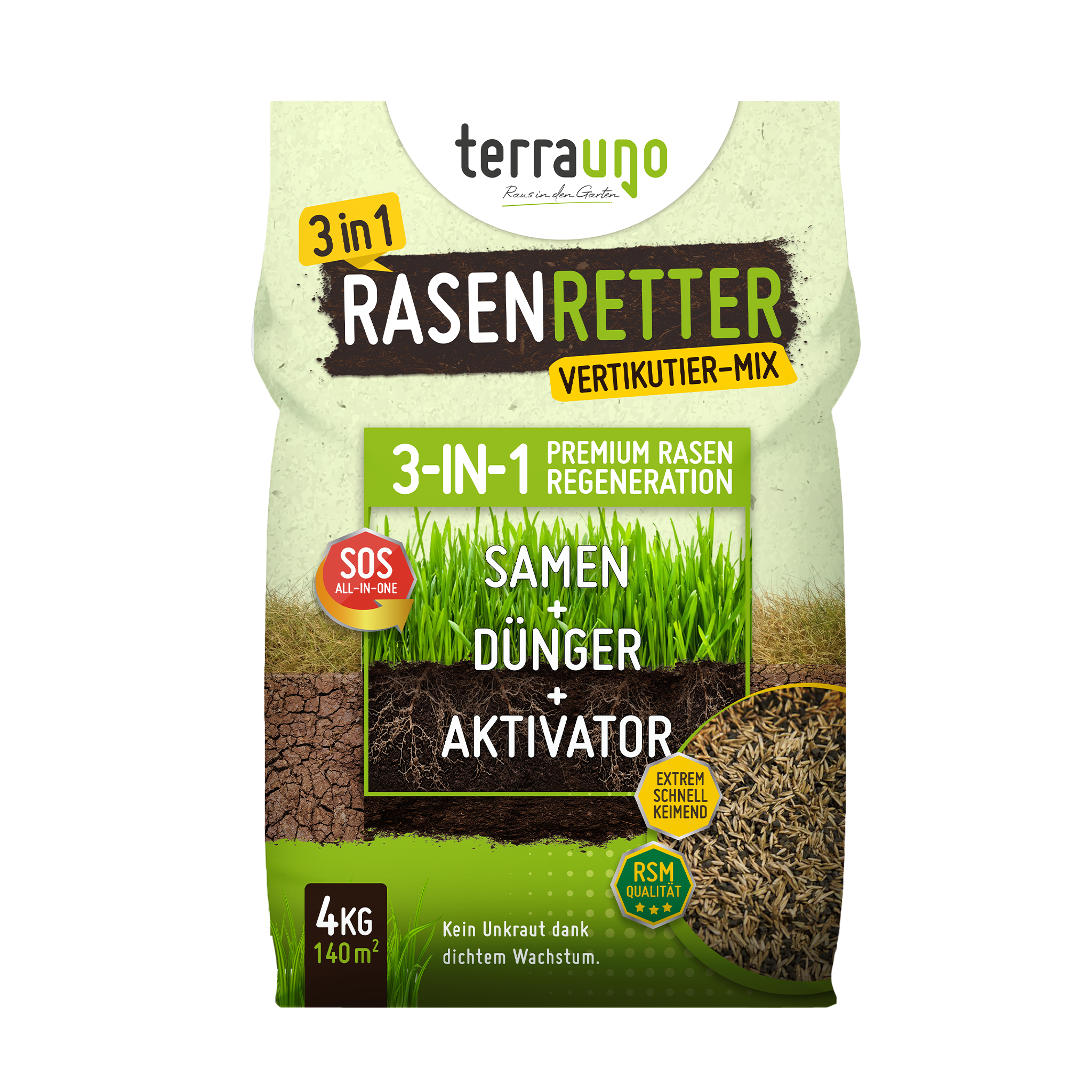 TerraUno Rasenretter Vertikutier-Mix, 4 kg