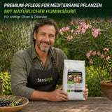 Premium-Pflege für mediterrane Pflanzen mit natürlicher Huminsäure – TerraUno Mittelmeertraum BIO-Dünger