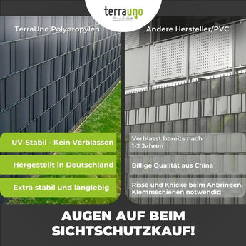 Sichtschutzstreifen | PP| Polypropylen | Lederoptik Product vendor